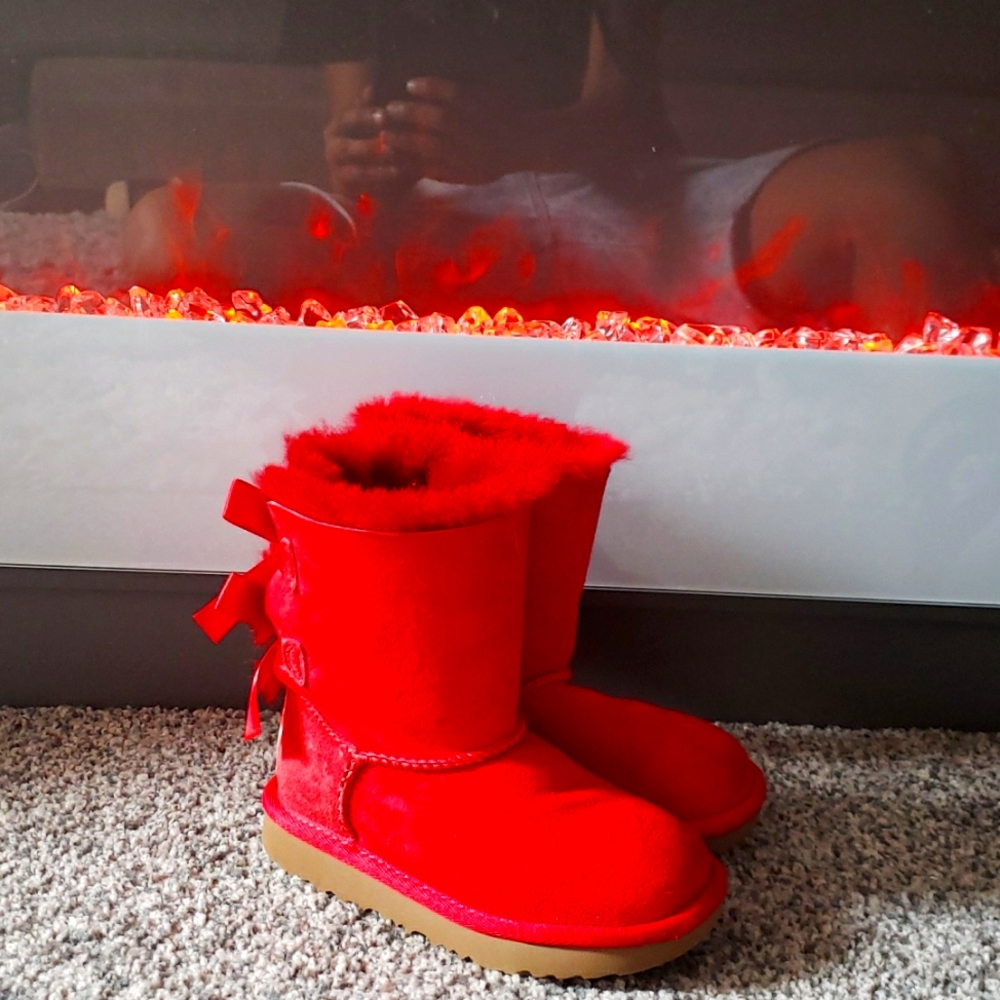 Red girl toddler ugg boots